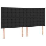 vidaXL Cadre de lit avec tête de lit Noir 200x200 cm Similicuir