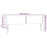 vidaXL Tête de lit à LED Vert 160x5x78/88 cm Tissu