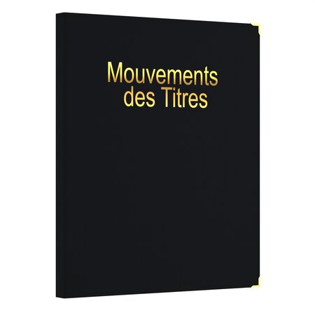 Registre classeur mouvements des titres avec recharge 50 feuillets uttscheid x 20