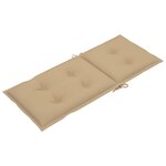 vidaXL Chaises inclinables de jardin 4 Pièces avec coussins Bois d'acacia