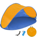 Tectake tente de plage jasmin - bleu/orange