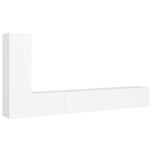 vidaXL Ensemble de meuble TV 3 Pièces Blanc Aggloméré