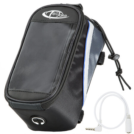 Tectake Étui a vélo pour Smartphone pour cadre de vélo, Imperméable - 20,5 x 10 x 10,5 cm