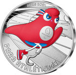 Pièce de monnaie en argent 10 euro g 13 millésime 2023 mascotte - paris 2024 para athletisme