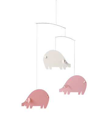 3 cochons contents roses