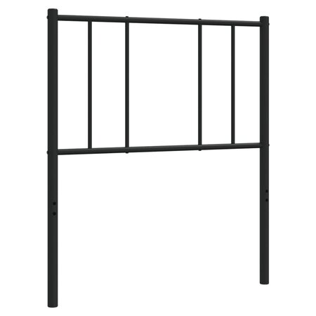 vidaXL Tête de lit métal noir 107 cm