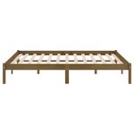 vidaXL Cadre de lit Marron miel Bois de pin massif 160x200 cm