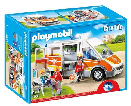 Boîte 6685 : city life ambulance avec son et lumière playmobil
