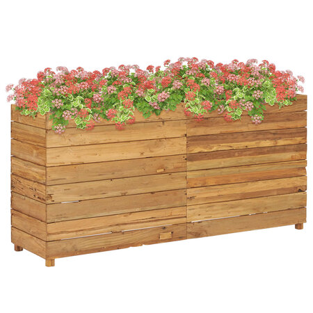 vidaXL Lit surélevé 150x40x72 cm Bois massif de teck et acier