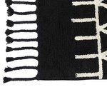 Tapis coton Berbère - noir - 80 x 230