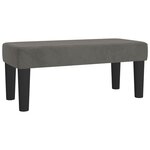 vidaXL Lit à sommier tapissier avec matelas Gris foncé 100x200 cm