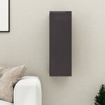 vidaXL Meuble TV Gris brillant 30 5x30x90 cm Aggloméré