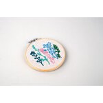 Kit de broderie - Fleurs et graminées - 13 5 cm