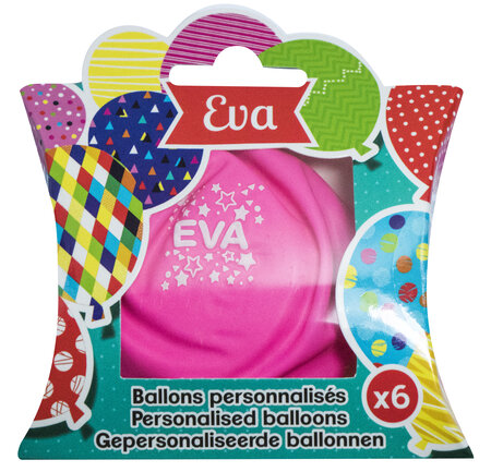 Ballons de baudruche prénom Eva