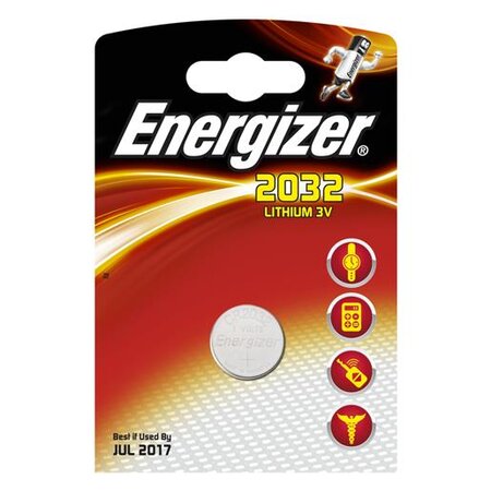 Blister de 1 pile lithium calculatrices/photo CR 2032 3V ENERGIZER