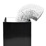 vidaXL Hotte murale Acier inoxydable 756 m³/h 60 cm Noir