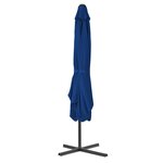 vidaXL Parasol d'extérieur avec mât en acier Bleu 250x250x230 cm