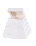 (1 Paquet  50 BoîteS) Boîte pâtissière 26 x 26 x 8cm