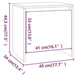 vidaXL Table de chevet blanc brillant 45x34x44 5 cm bois d’ingénierie