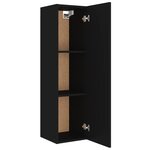 vidaXL Ensemble de meubles TV 4 Pièces Noir Bois d'ingénierie