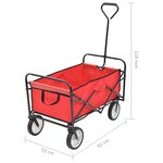 vidaXL Chariot à main pliable Acier Rouge