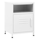 vidaXL Table de chevet Blanc 35x35x51 cm Acier