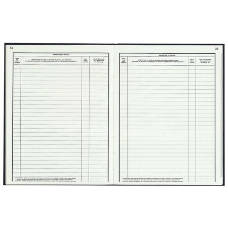 Registre des dangers graves et imminents  des risques professionnels - 32 x 24 cm, 40 pages