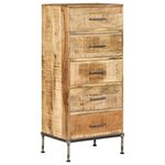 vidaXL Coffre à tiroirs 45 x 35 x 106 cm Bois de manguier massif