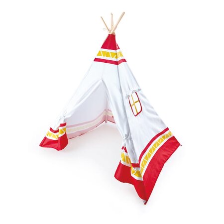 Hape tente tipi pour enfants rouge e4307