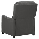 vidaXL Fauteuil de massage Gris foncé Tissu