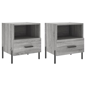 vidaXL Tables de chevet 2 Pièces gris sonoma 40x35x47 5 cm