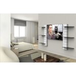 MELICONI GHOST CUBE SHELF Systeme de gestion des câbles - 1 cube et 1 étagere - Poids max : 3 Kg - Blanc