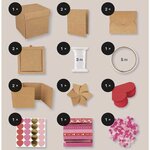 DIY Boîte d'explosion  kraft  12x12x12cm  16 pces