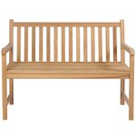 vidaXL Banc de jardin avec coussin à carreaux gris 120 cm Teck massif