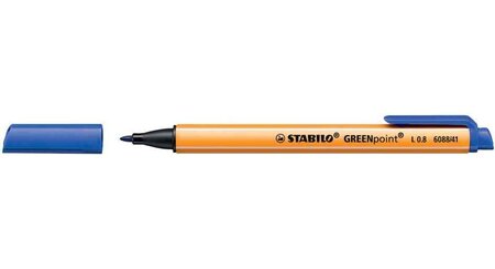 Stylo feutre greenpoint pte large 0 8 mm bleu stabilo
