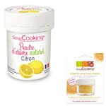 Arôme alimentaire naturel en poudre citron + paillettes dorées