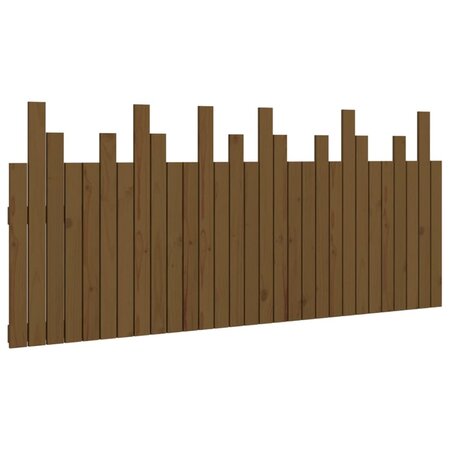 vidaXL Tête de lit murale Marron miel 185x3x80 cm Bois massif de pin