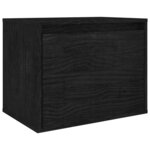vidaXL Meubles TV 3 Pièces Noir Bois massif de pin