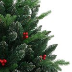 vidaXL Sapin de Noël artificiel à charnières avec baies rouges 240 cm