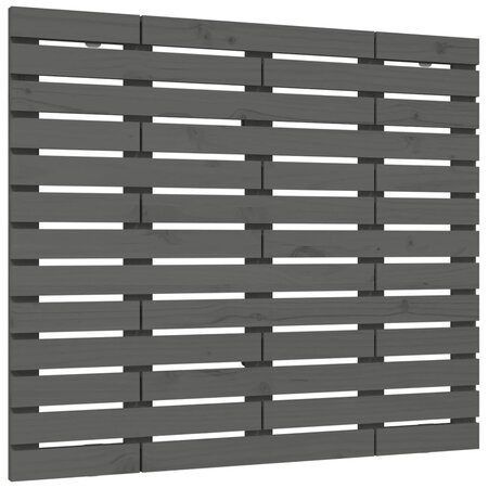 vidaXL Tête de lit murale Gris 141x3x91 5 cm Bois massif de pin