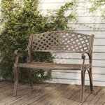vidaXL Banc de jardin 102 cm Aluminium coulé Bronze