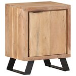 vidaXL Table de chevet 40x30x50 cm Bois d'acacia avec bord naturel