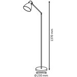 Eglo lampadaire priddy noir et blanc 49471