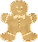Pièce de monnaie en Or 1 Dollar g 0.5 Millésime Small Gold GINGERBREAD MAN