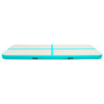 vidaXL Tapis gonflable de gymnastique avec pompe 400x100x20cm PVC Vert