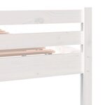 vidaXL Cadre de lit Blanc Bois massif 120x190 cm Petit double