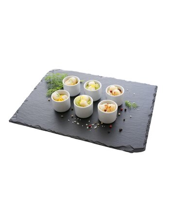 (lot  de 20) plateau de présentation en ardoise rectangulaire