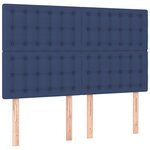 vidaXL Lit à sommier tapissier avec matelas Bleu 140x200 cm Tissu