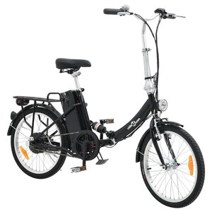 vidaXL Vélo électrique pliable et pile lithium-ion Alliage d'aluminium