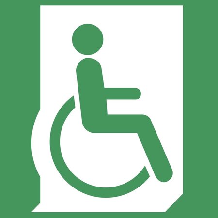 Autocollant vinyl - evacuation pmr handicapés - l.200 x h.200 mm uttscheid